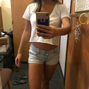Hollister light wash denim shorts size 00